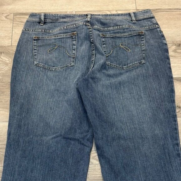 Faded Glory Bootcut Stretch Womens Jeans Plus Size 18 Petite Blue Denim Everyday - Picture 5 of 13
